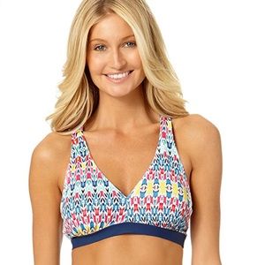 NWT Cole of California Bali Beat Bikini Top L